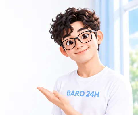 친근하게 웃으며 이야기를 듣는 20대 남성 3D 인물